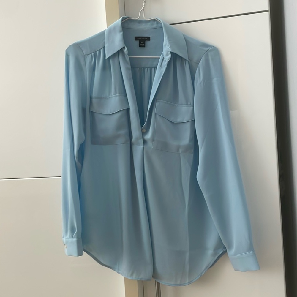 Ann Taylor light blue blouse for office wear - close to new
